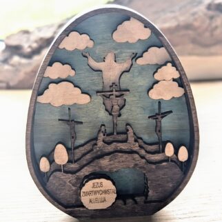 Scena Zmartwychwstania - pusty grób - dekoracja Wielkanocna