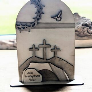 Scena Zmartwychwstania - pusty grób - dekoracja Wielkanocna