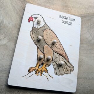 Układanka - puzzle montessori jastrząb